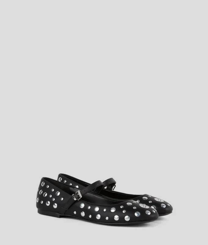 KARO MIRROR STUDS BALLETFLAT
