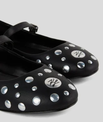 KARO MIRROR STUDS BALLETFLAT