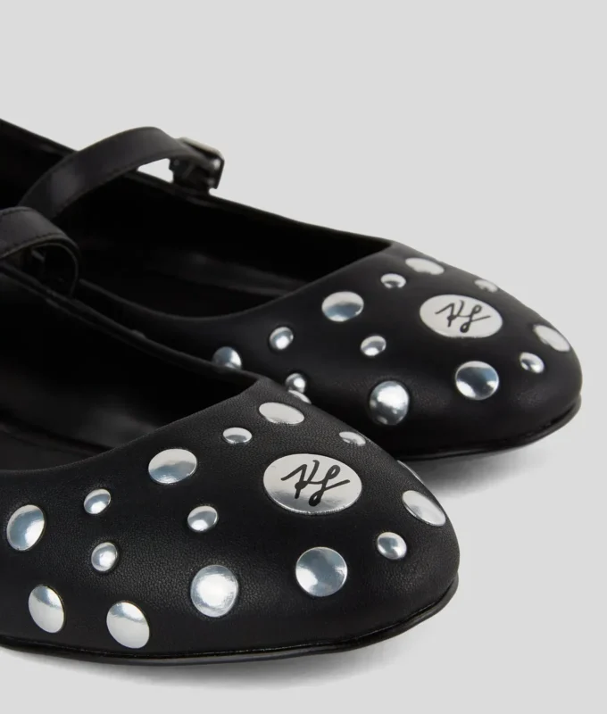 KARO MIRROR STUDS BALLETFLAT
