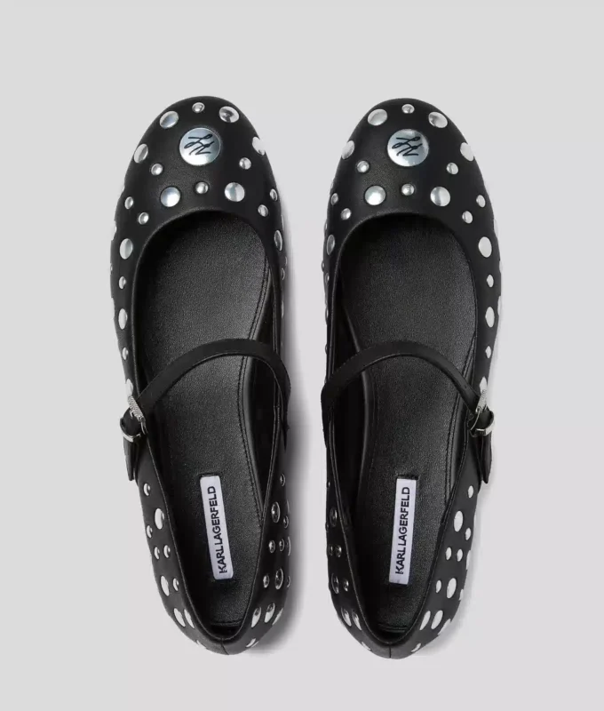 KARO MIRROR STUDS BALLETFLAT