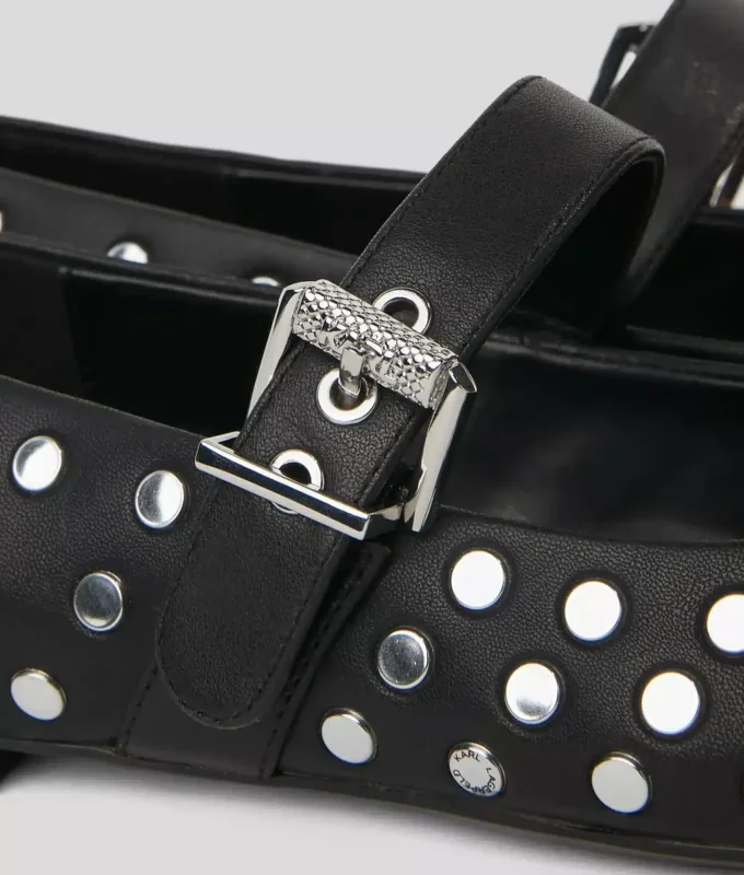 KARO STUDDED BALLET FLATS