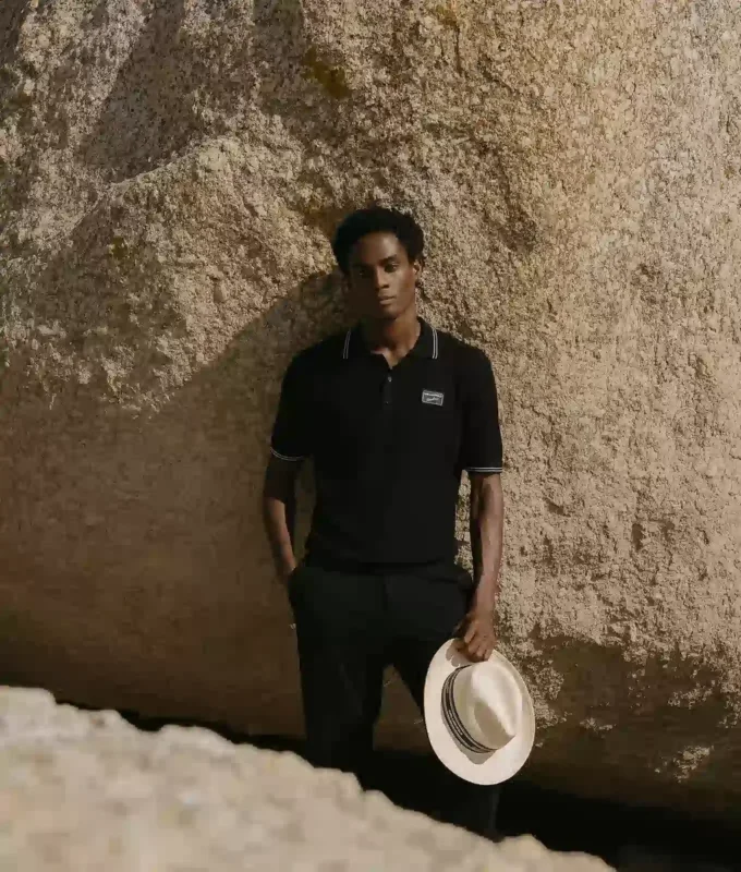 KL X BORSALINO STRIKKET POLOSKJORTE