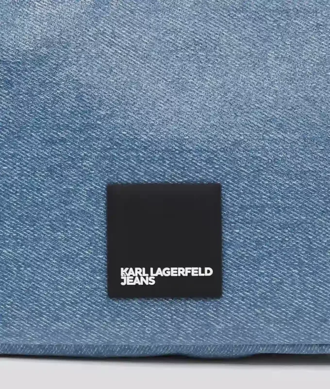 KLJ BOX LOGO COATED MINI HOBO BAG