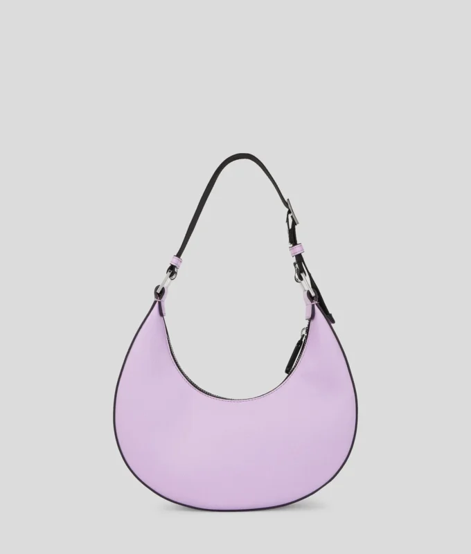 KLJ BOX LOGO HALF-MOON SHOULDER BAG
