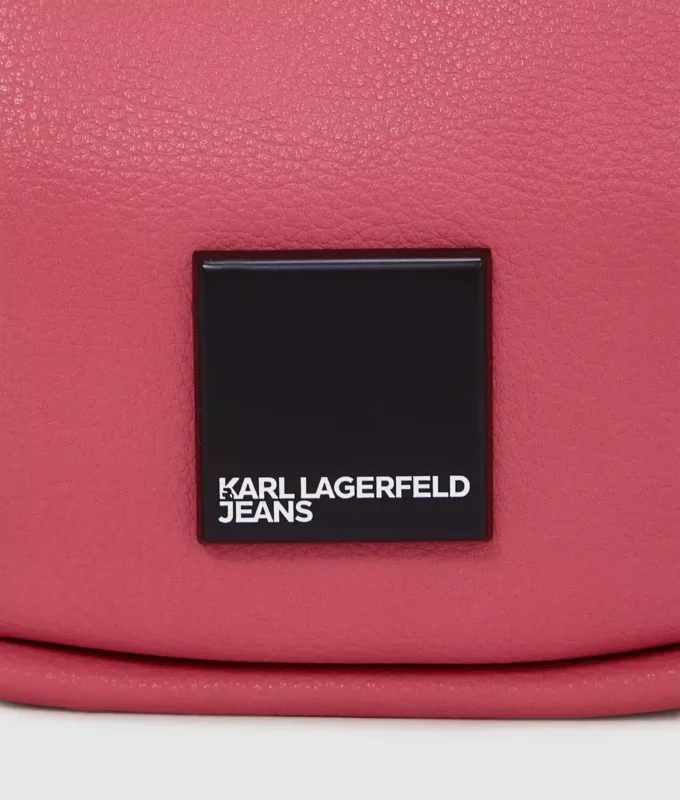 KLJ BOX LOGO SOFT HALF-MOON SHOULDER BAG