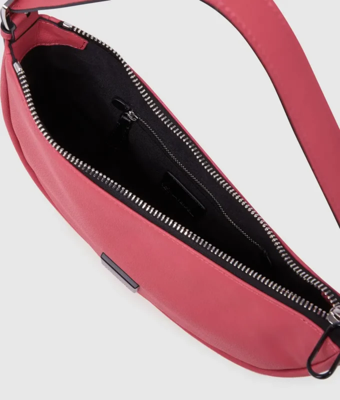 KLJ BOX LOGO SOFT HALF-MOON SHOULDER BAG