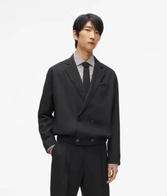 Kort dobbeltradet blazer