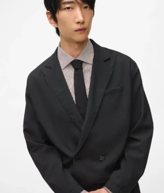 Kort dobbeltradet blazer