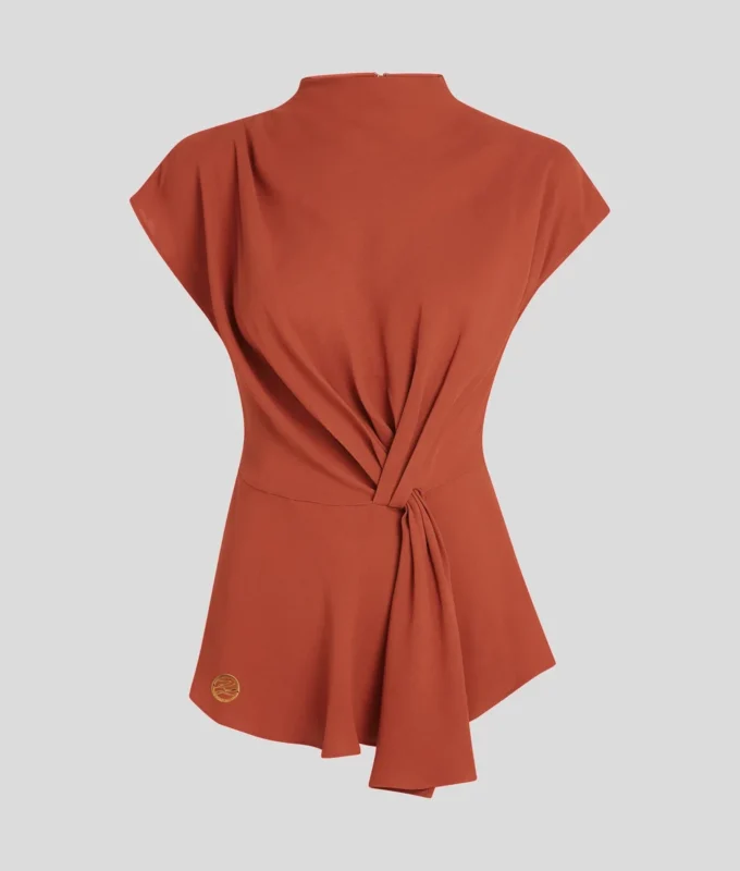 KORTMEETET KNUTET BLUSE