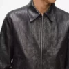 Lærblousonjakke