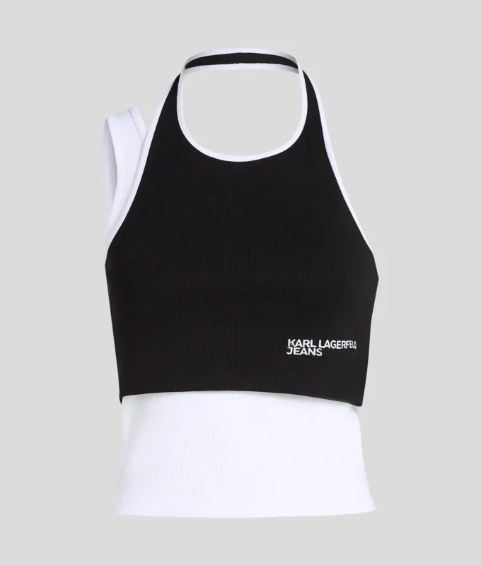 LAGDELT RIBBET TANKTOPP