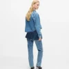 Lagdelte, høye, rette jeans