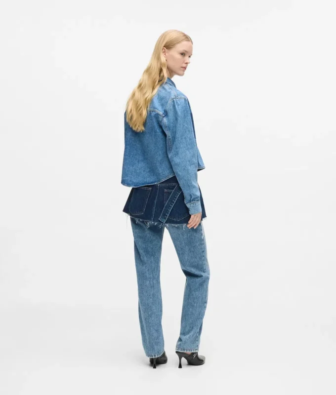 Lagdelte, høye, rette jeans