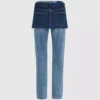 Lagdelte, høye, rette jeans