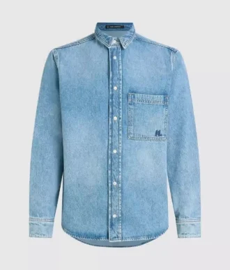 Langermet denimskjorte