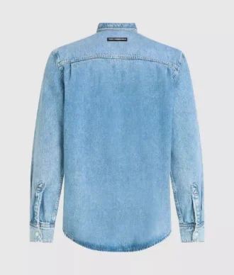 Langermet denimskjorte