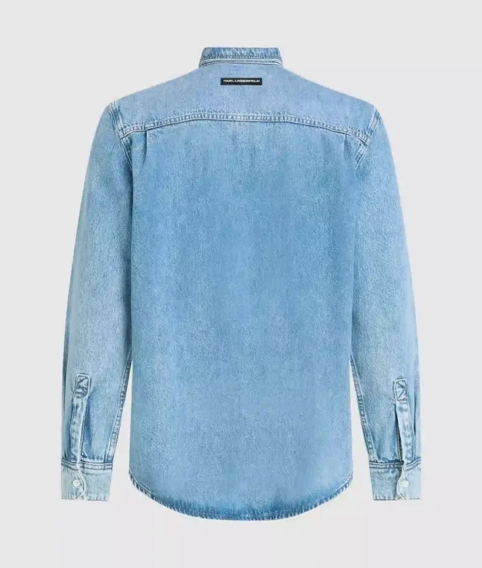 Langermet denimskjorte