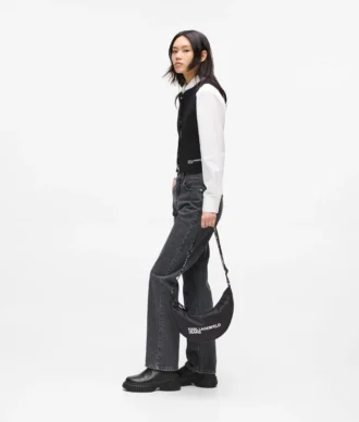 Logo nylon sling bag