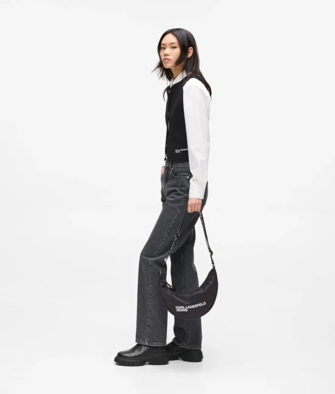 Logo nylon sling bag