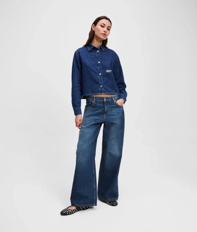 LOW-RISE JEANS MED BREDE BEN