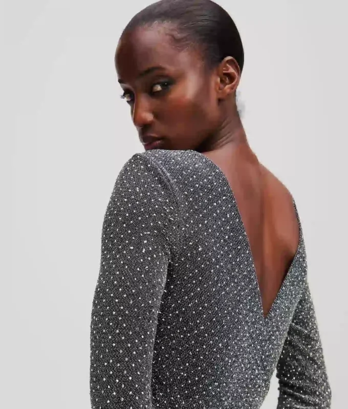 METALLISK RHINESTONE-BODYSUIT