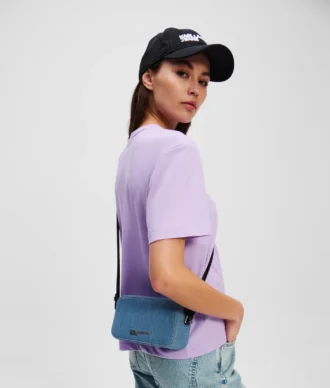 METALLLOGO DENIM KAMERAVESKE