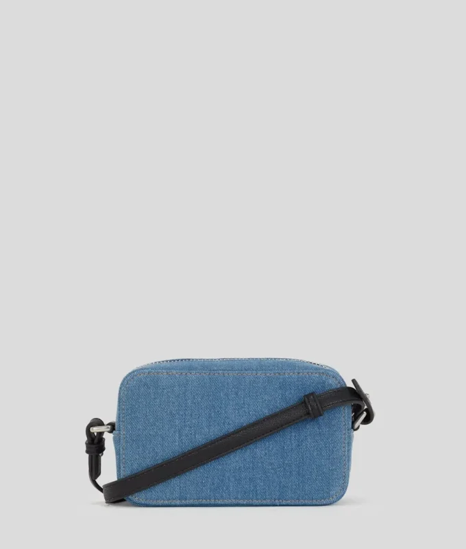 METALLLOGO DENIM KAMERAVESKE