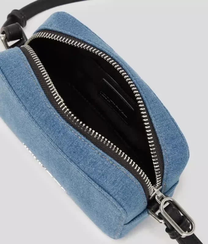 METALLLOGO DENIM KAMERAVESKE