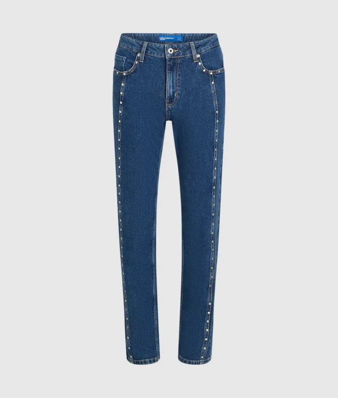 Mom-jeans med nitter