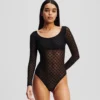 MONOGRAM LANGERMET MESH-BODYSUIT