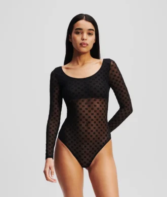 MONOGRAM LANGERMET MESH-BODYSUIT