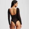 MONOGRAM LANGERMET MESH-BODYSUIT