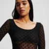 MONOGRAM LANGERMET MESH-BODYSUIT