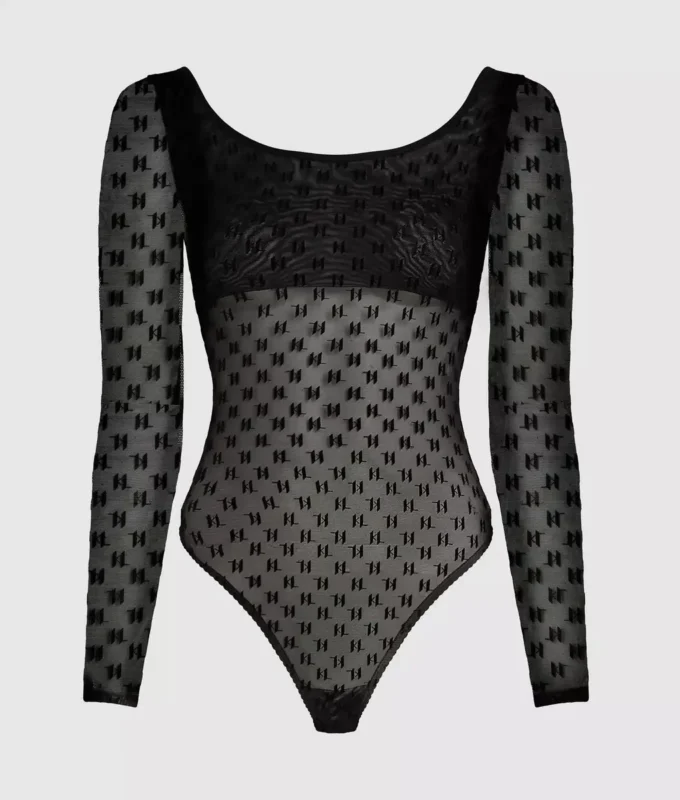 MONOGRAM LANGERMET MESH-BODYSUIT