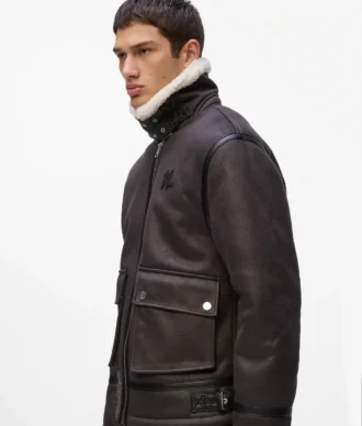 Monogram shearling-jakke