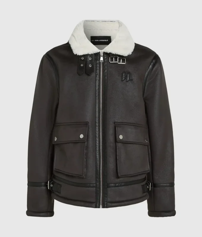 Monogram shearling-jakke