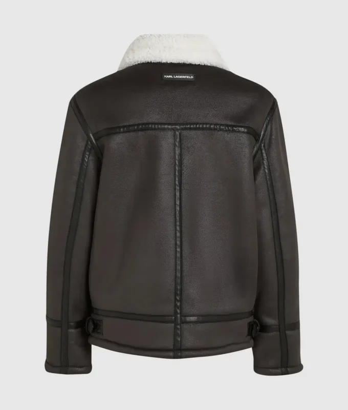 Monogram shearling-jakke