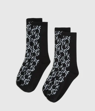 Monogram-sokker – 2-pakning