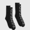Monogram-sokker – 2-pakning
