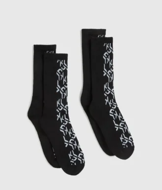 Monogram-sokker – 2-pakning