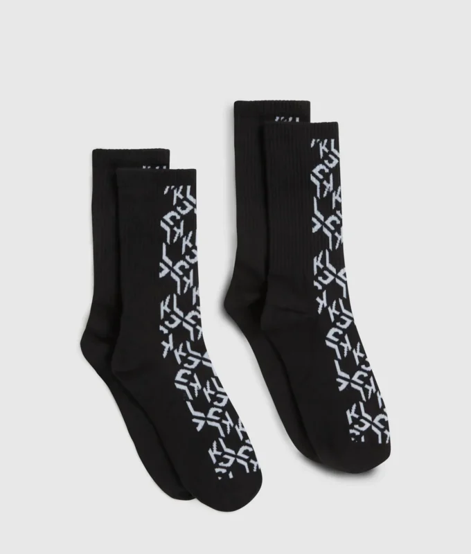 Monogram-sokker – 2-pakning
