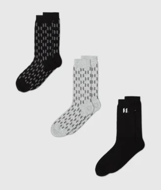Monogram-sokker – 3-pakning