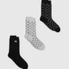 Monogram-sokker – 3-pakning