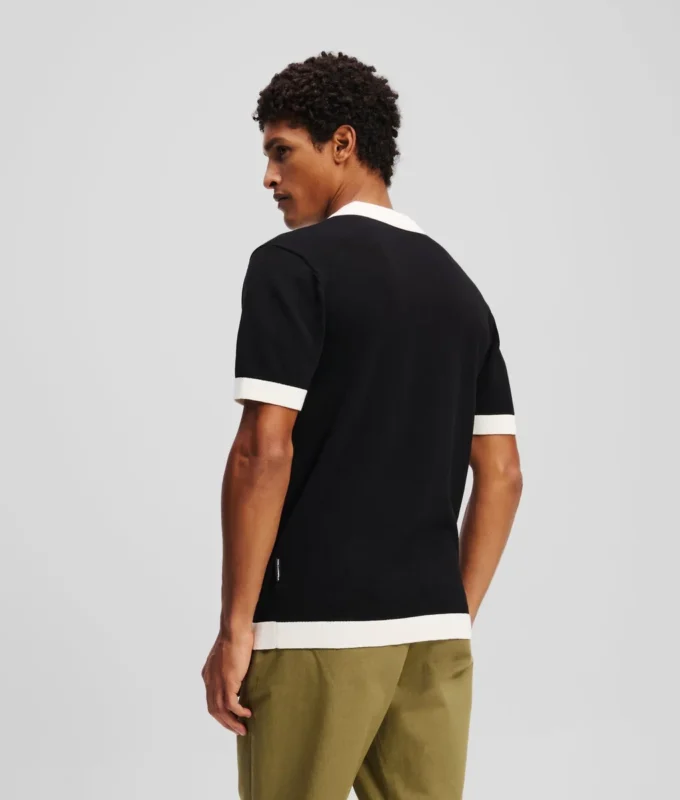 MONOGRAM STRIKKET POLOSKJORTE