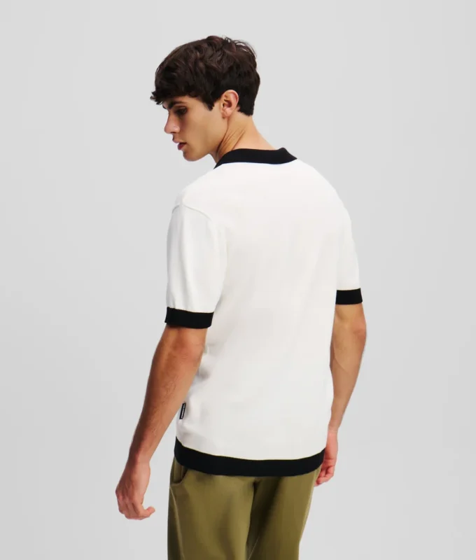 MONOGRAM STRIKKET POLOSKJORTE