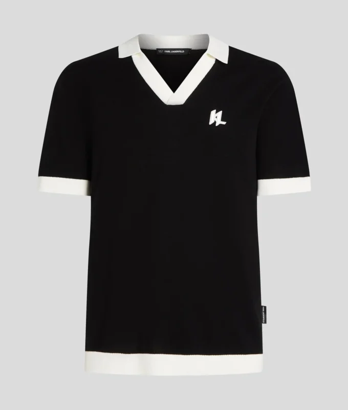 MONOGRAM STRIKKET POLOSKJORTE