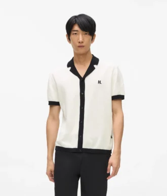Monogramstrikket poloskjorte