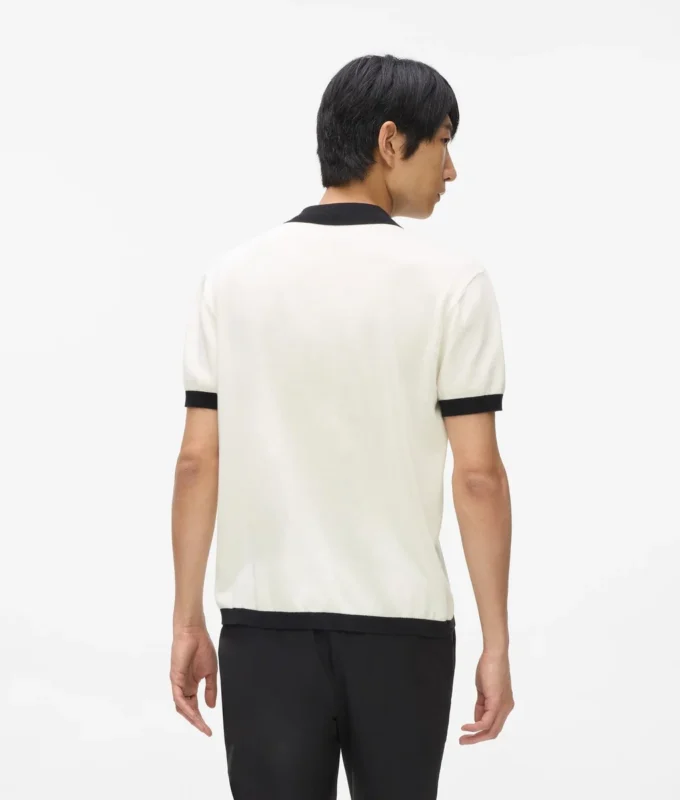 Monogramstrikket poloskjorte