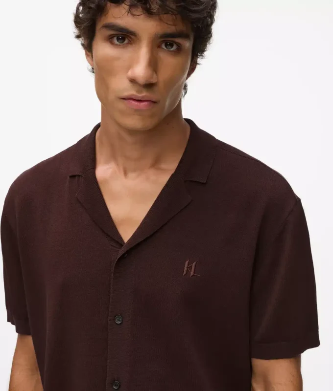 Monogramstrikket poloskjorte