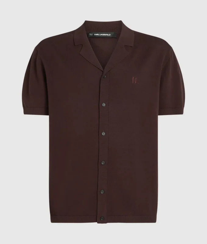 Monogramstrikket poloskjorte